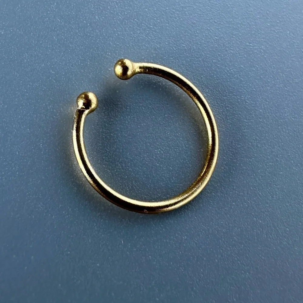 14K Gold Vermeil Sleek Band Ear Cuff for Layered Looks